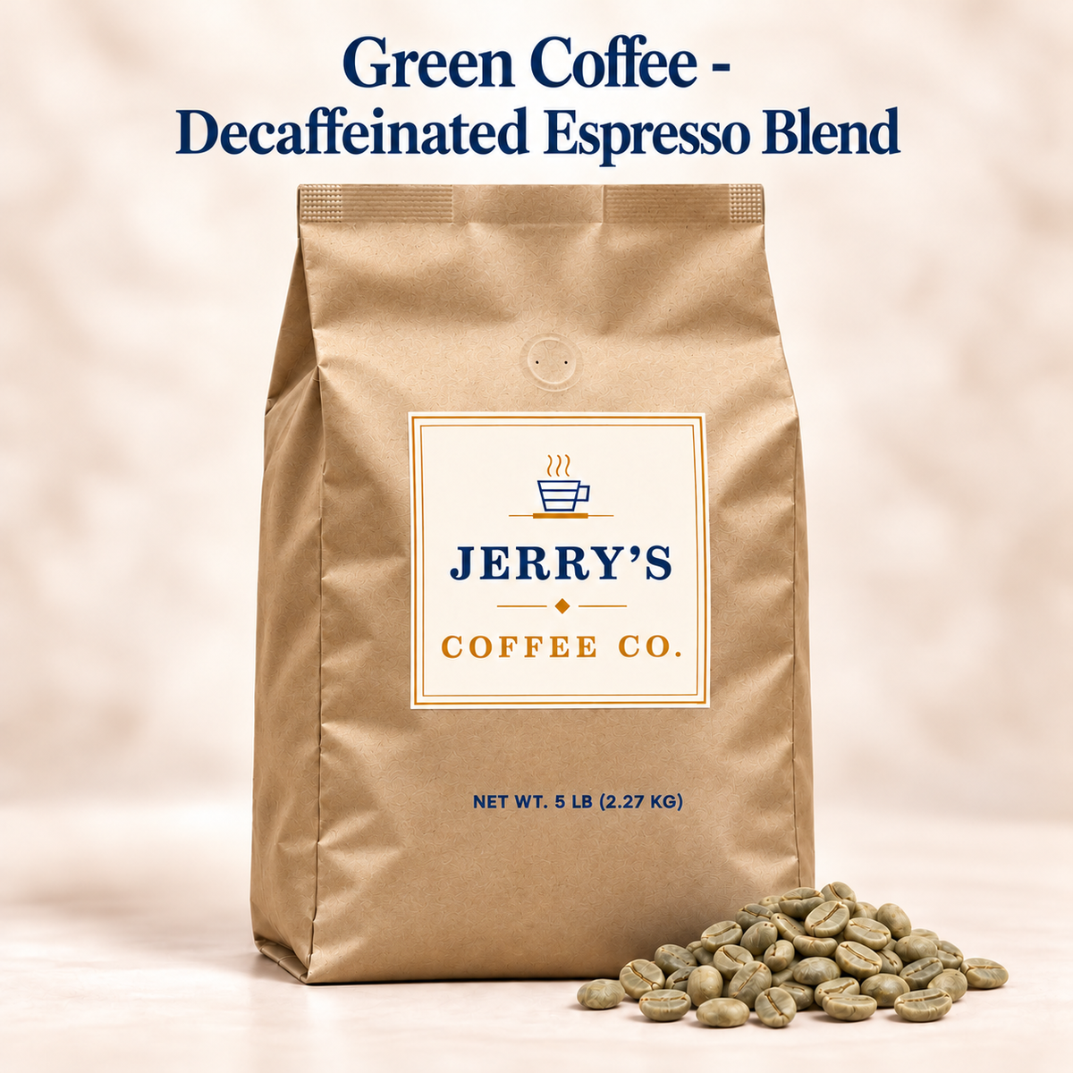 Green Coffee - Decaffeinated Espresso Blend - Jerry's Coffee Co. bag