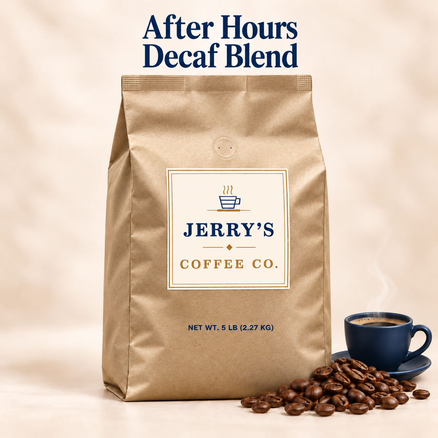 After Hours Decaf Blend - Jerry's Coffee Co. bag