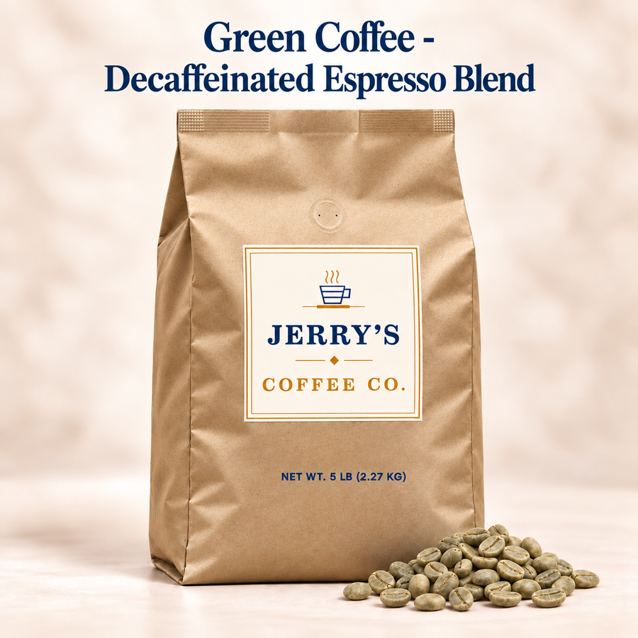 Green Coffee - Decaffeinated Espresso Blend - Jerry's Coffee Co. bag