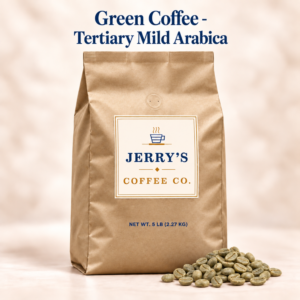 Green Coffee - Tertiary Mild Arabica - Jerry's Coffee Co. bag