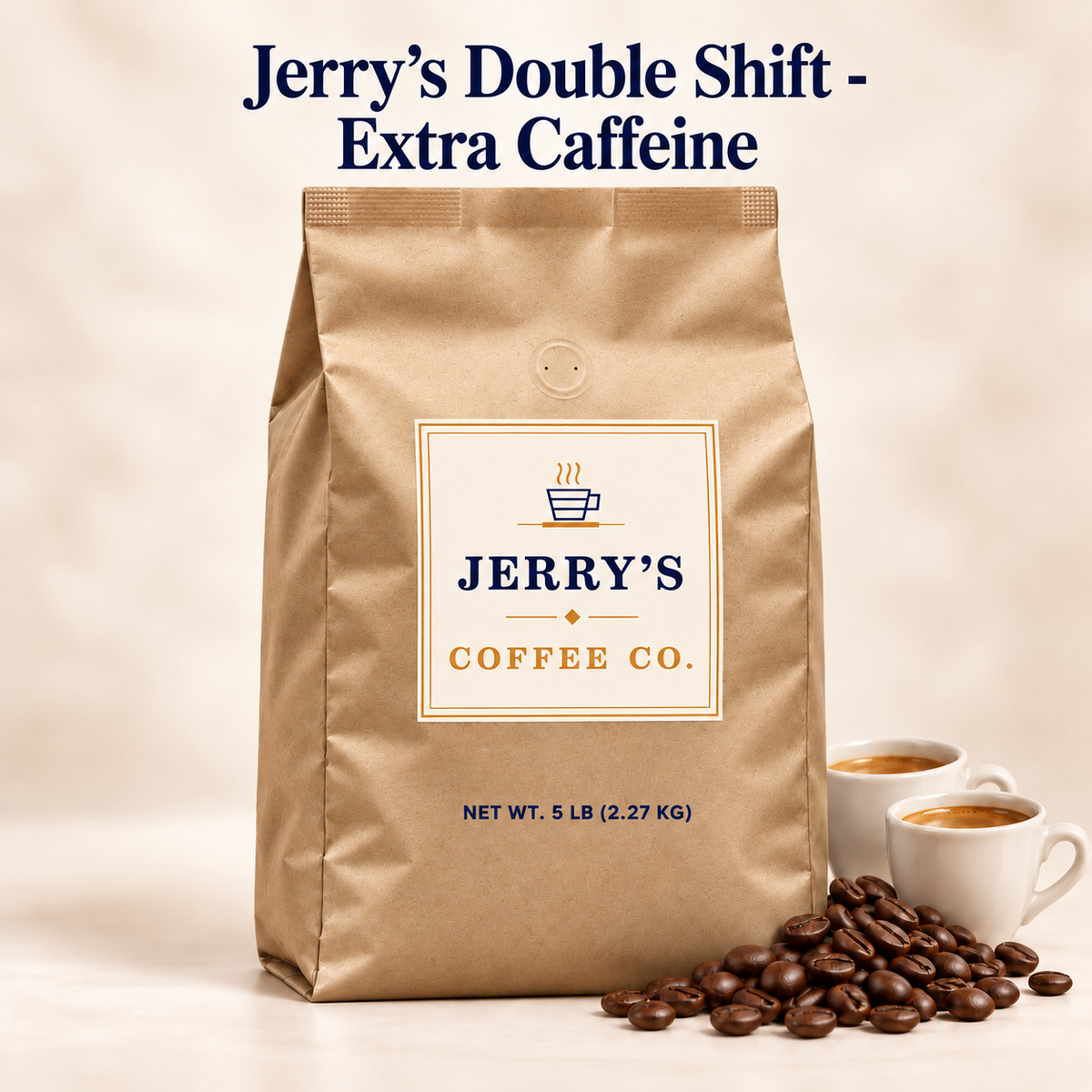 Jerry's Double Shift - Extra Caffeine - Jerry's Coffee Co. bag