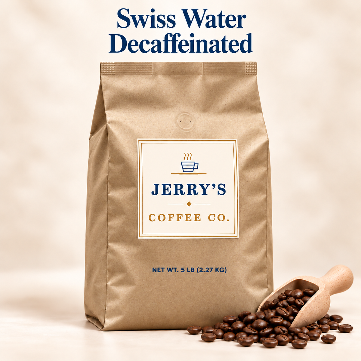 Swiss Water Decaffeinated - Jerry's Coffee Co. bag