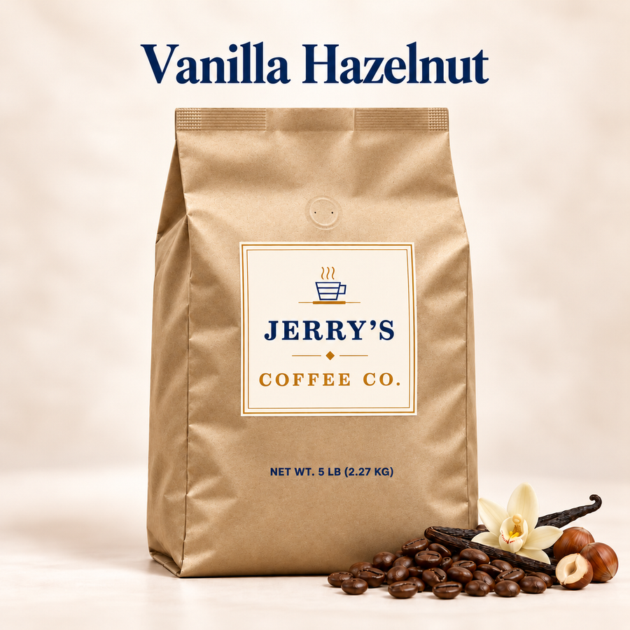 Vanilla Hazelnut - Jerry's Coffee Co. bag